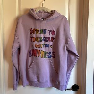 Light purple Speak to Yourself with Kindness hoodie
